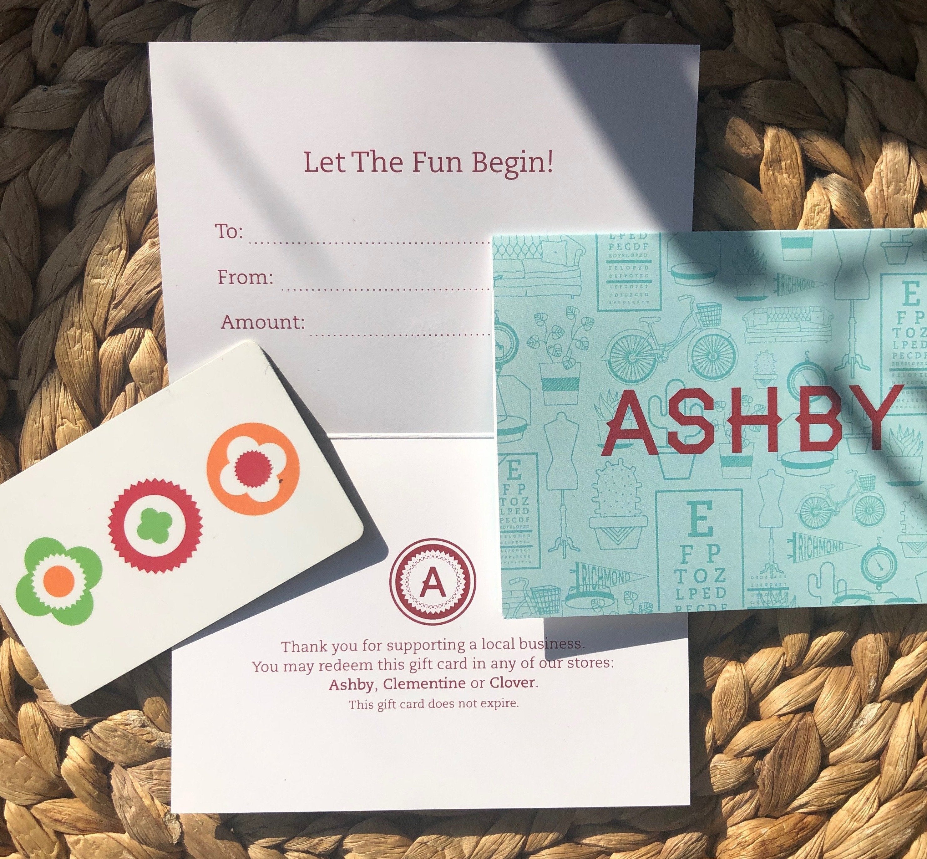 Gift Card by Mail – Ashby